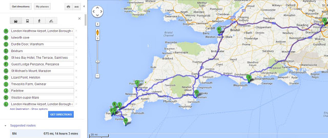 cornwall-road-trip-route-map
